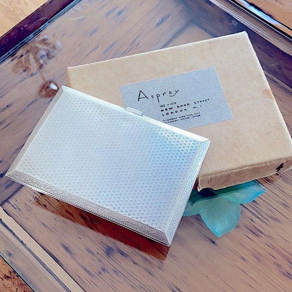 Asprey sterling case with original box